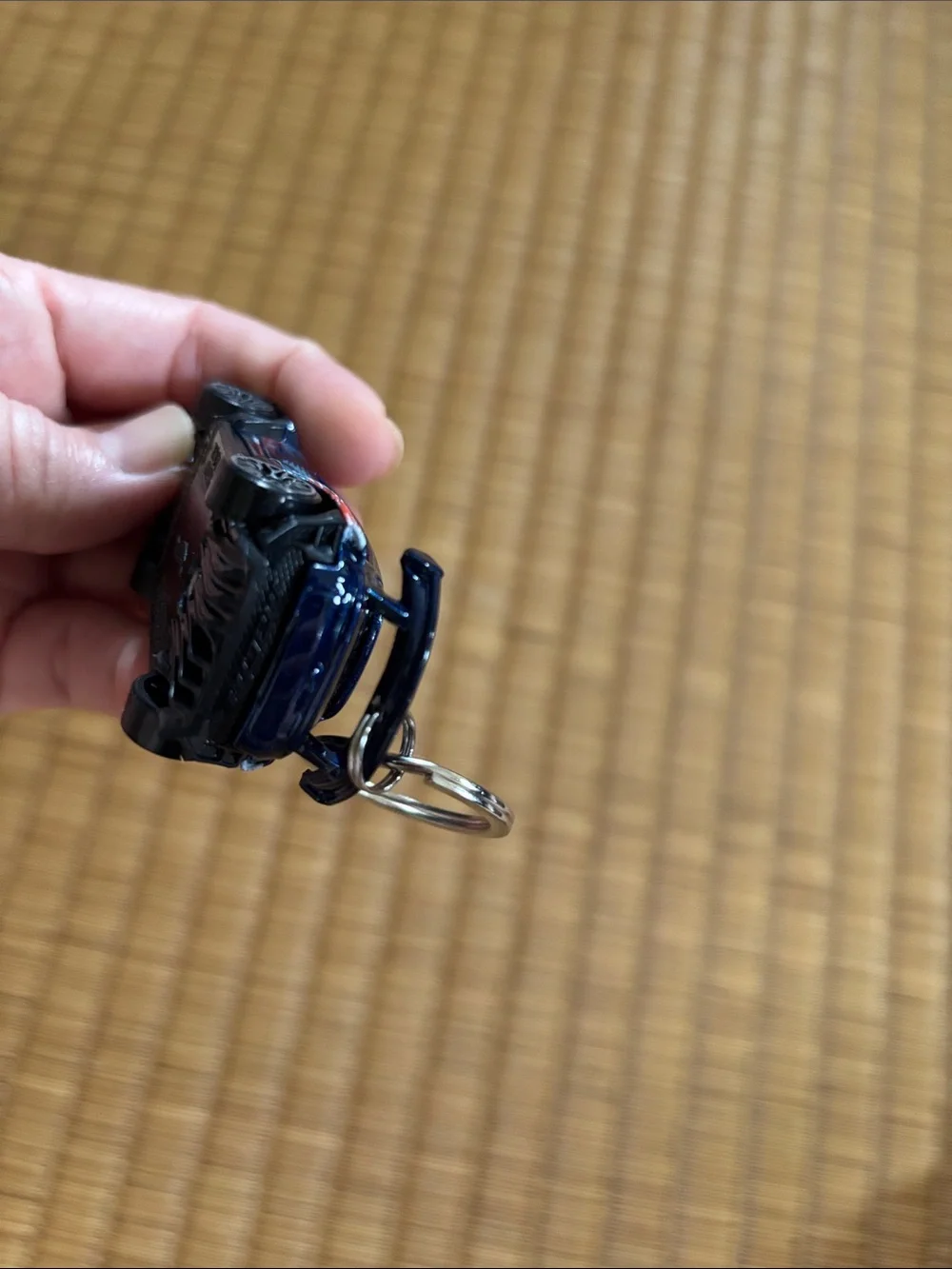 Blue Die-Cast Car Keychain